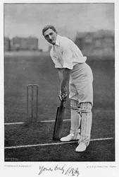 C.B. Fry, de Cricketers Famosos y Campos de Cricket, publicado por Hudson y Kearns, 1895